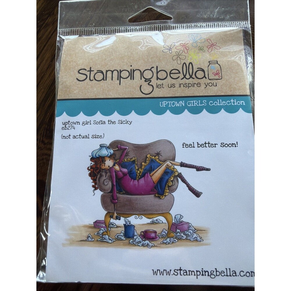 Stamping Bella Uptown Girl Sofia the sicky get well stampingbella better rubber